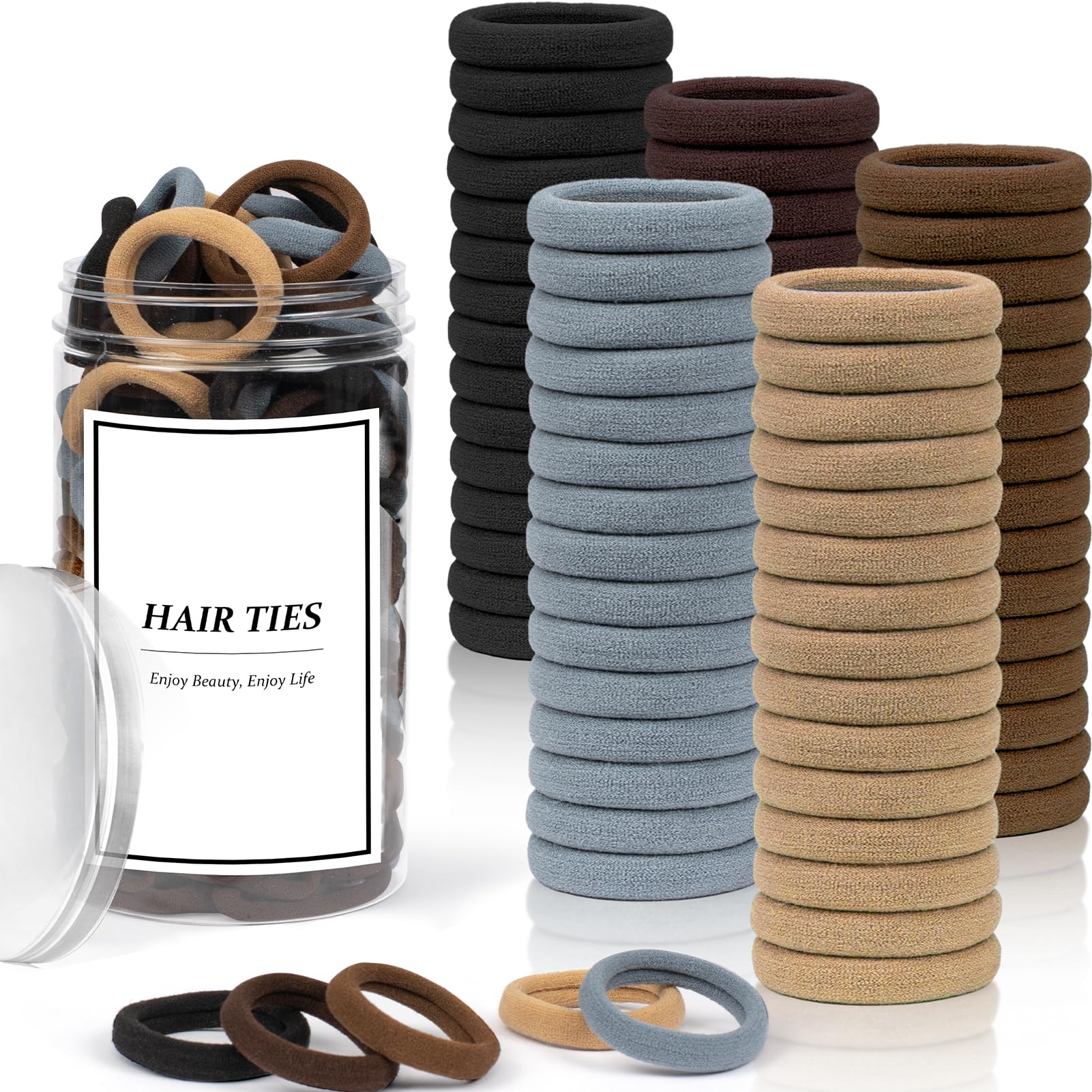 Amazon.com : [140 PCS] Hair Ties, Hair Ties No Damage, Seamless